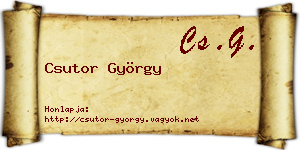 Csutor György névjegykártya